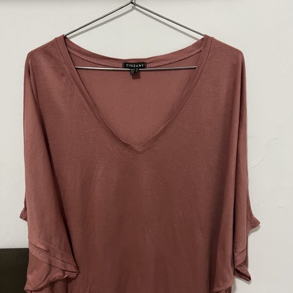 Blusa Rosa Antigo Manga Morcego Zinzane