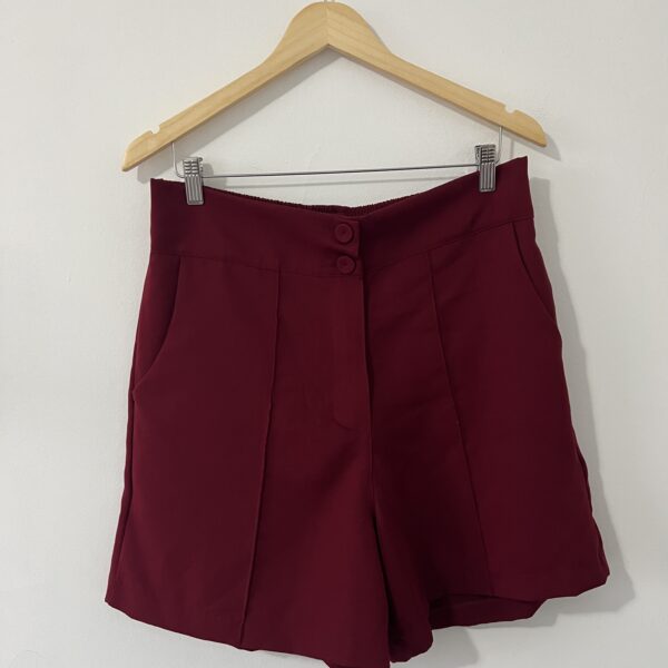 SHORT DE ALFAIATARIA VINHO