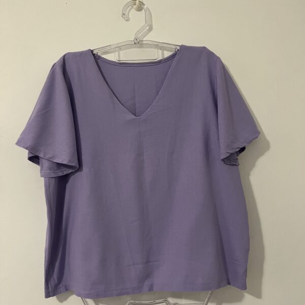 BLUSA DE LINHO LAVANDA