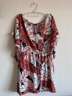 Vestido Estampado com Marrom Aquamar