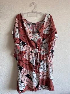 Vestido Estampado com Marrom Aquamar