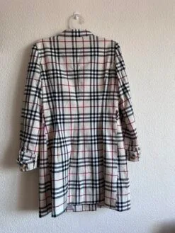 Alternative view of Casaco Trench Coat Xadrez