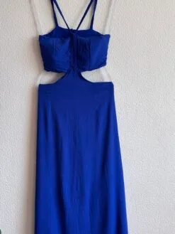 Vestido Longo Azul Caneta