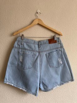 Alternative view of Short Jeans Claro Desfiado