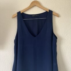Blusa Azul Marinho em Poliéster Amaro Tamanho 42