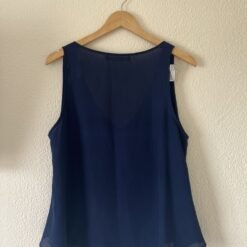 Alternative view of Blusa Azul Marinho em Poliéster Amaro Tamanho 42