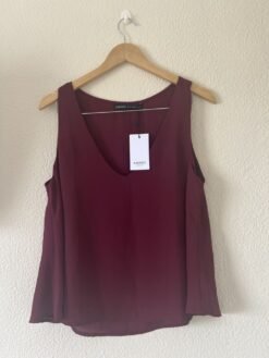 Blusa Vinho em Poliéster Amaro Tamanho 42