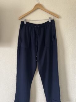 Calça Azul Marinho em Poliéster Amaro Tamanho G