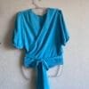 Blusa Transpassada Azul