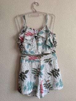 Conjuntinho Estampado Poá Verde