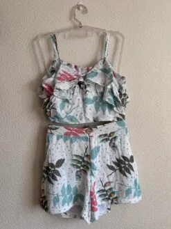 Conjuntinho Estampado Poá Verde