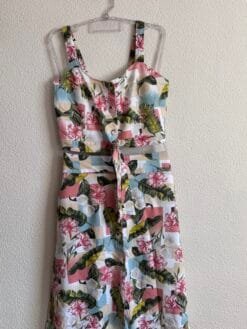 Conjuntinho Estampado com Saia Midi