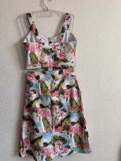 Alternative view of Conjuntinho Estampado com Saia Midi