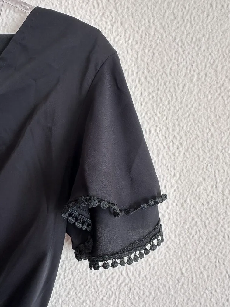 Vestido Preto Transpassado - Imagem 3