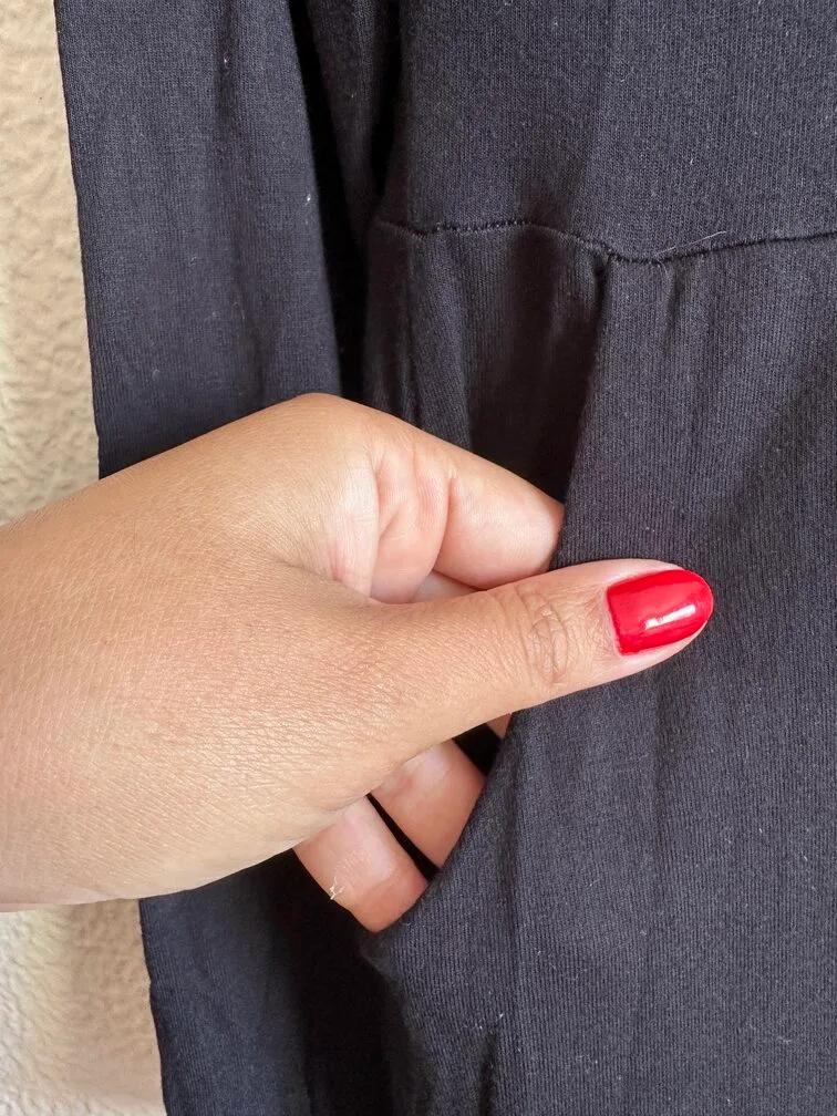 Vestido Pretinho Básico com Manga Comprida - Imagem 3