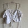 Cropped Branco com Manguinha